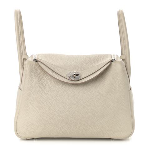 HERMES Taurillon Clemence Lindy 26 Beton 